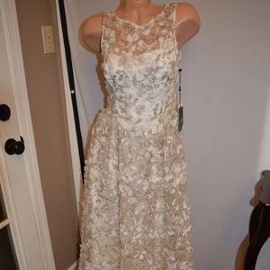 Adrianna Papell sz. 2 Formal gown Ivory Gold